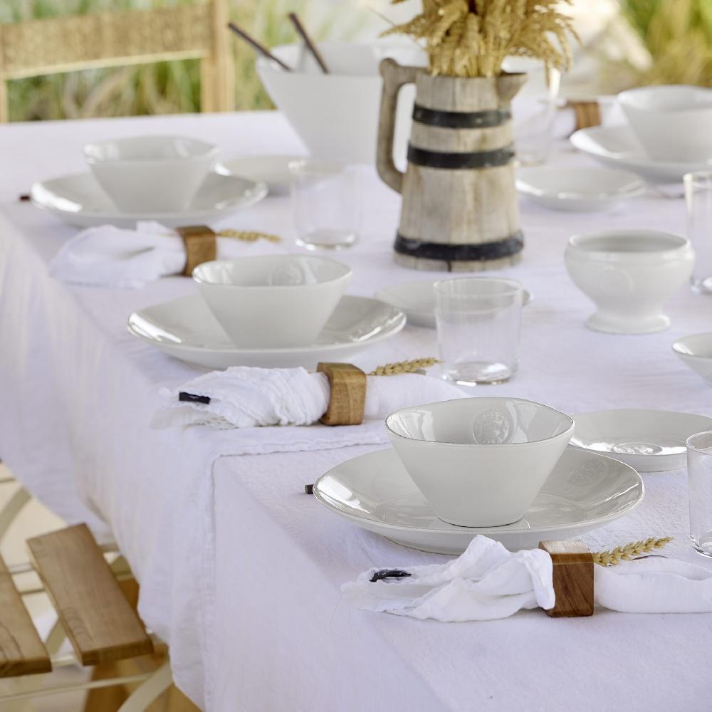 Costa Nova Set 4 Square Wood Napkin Rings Napkin Ring Collection - Wood