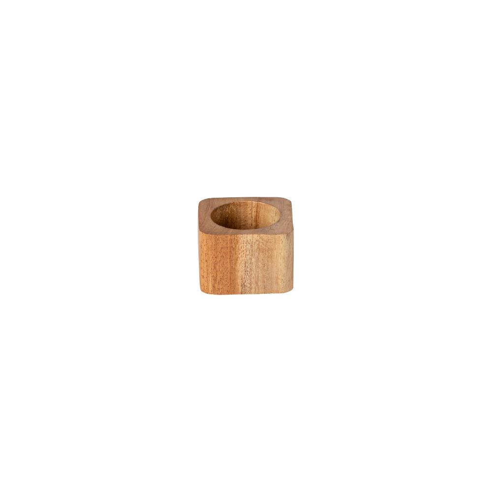 costa nova Set 4 Square Wood Napkin Rings Napkin Ring Collection - Wood