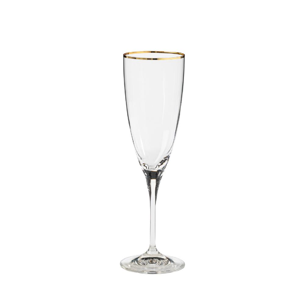 costa nova Set 6 Flutes with Golden Rim Sensa Casafina by COSTA NOVA