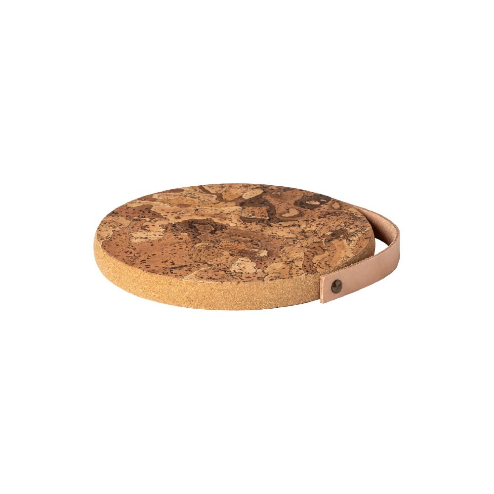 costa nova Small Cork Trivet with Leather Handle Cork Casafina by COSTA NOVA