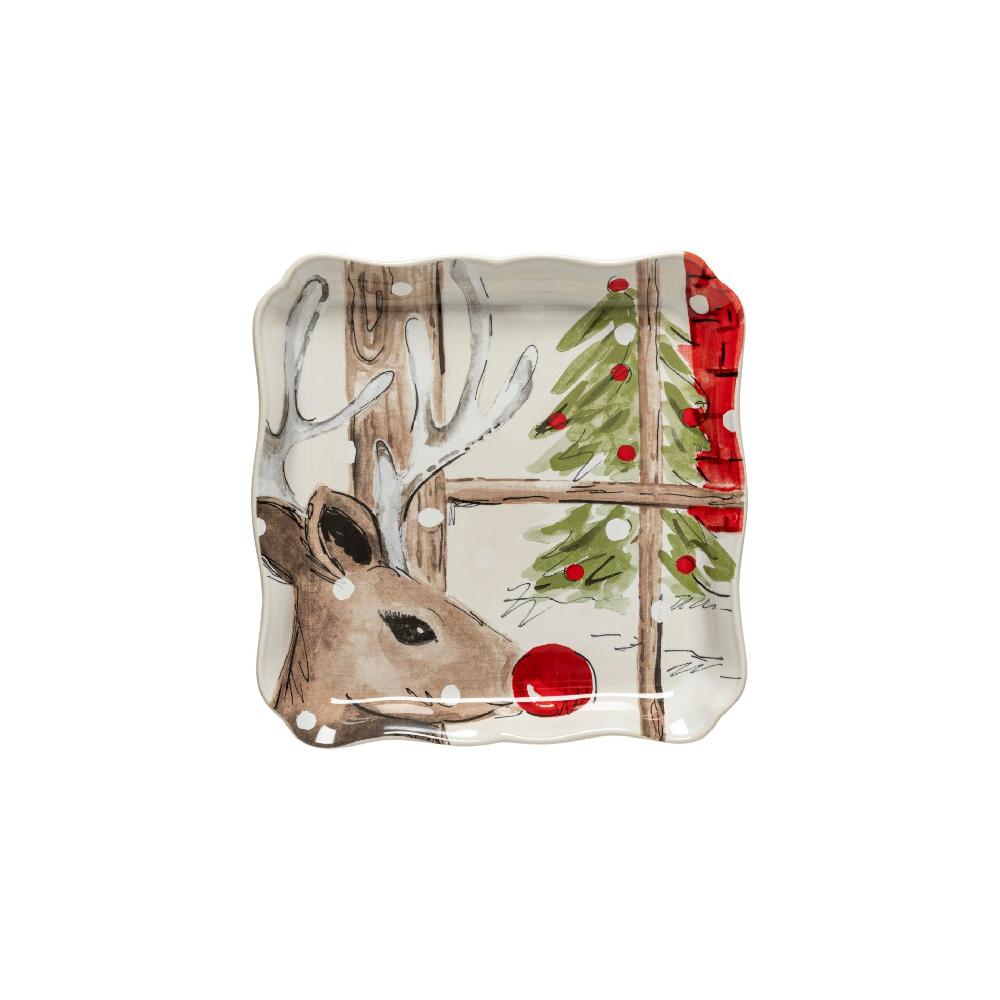 costa nova Square Tray Deer Friends Casafina by COSTA NOVA