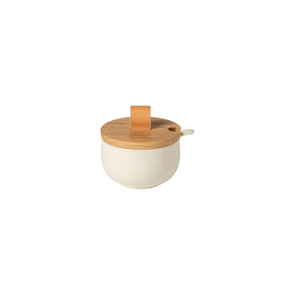 Costa Nova Sugar Bowl With Spoon And Wood Lid Pacifica By Casafina