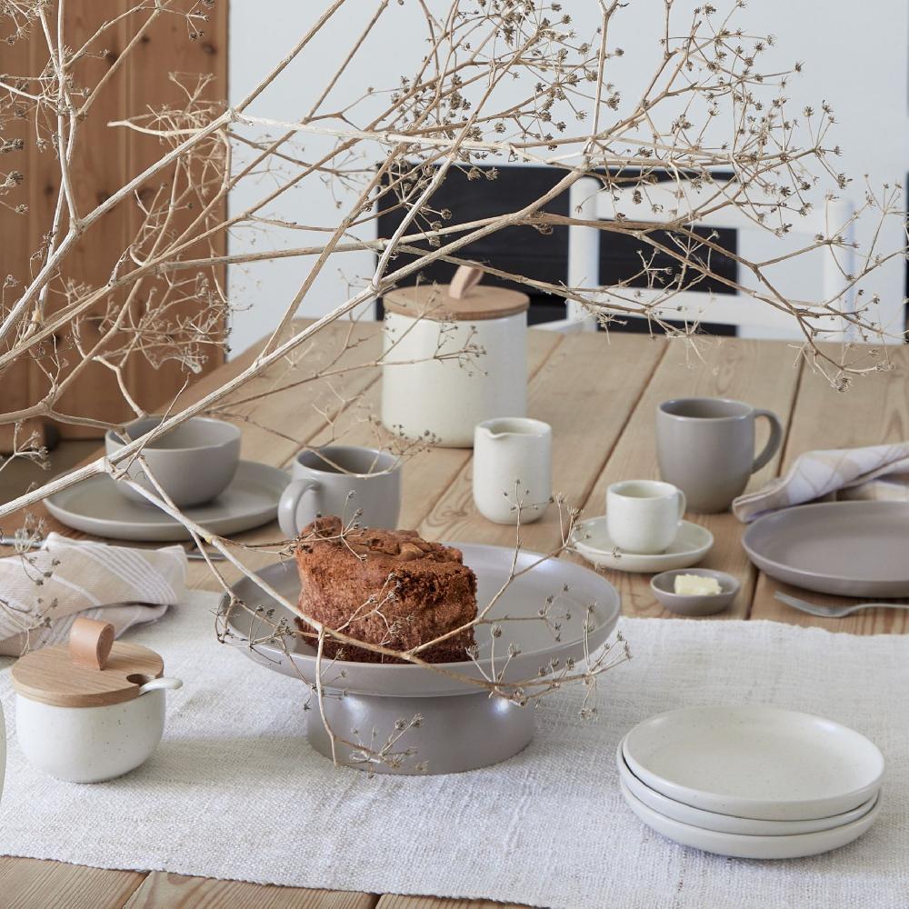 Costa Nova Sugar Bowl With Spoon And Wood Lid Pacifica By Casafina