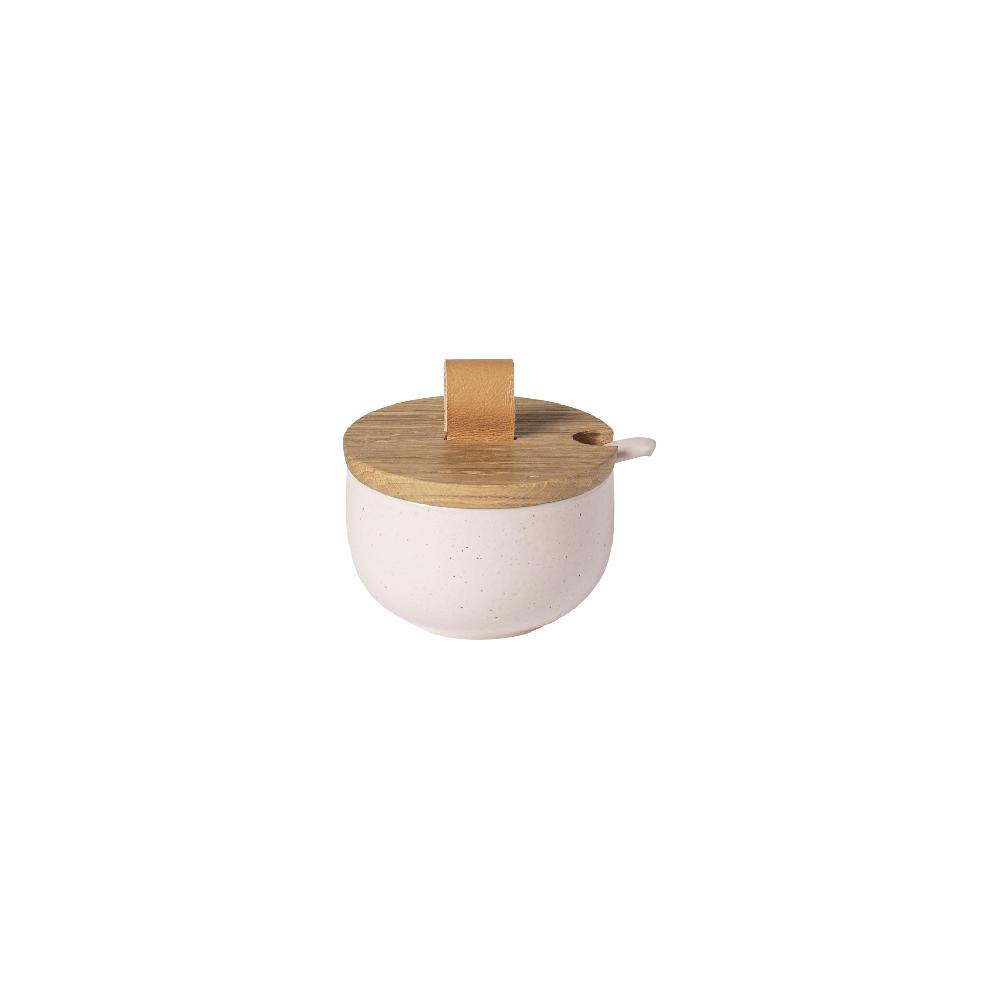 costa nova Sugar Bowl with Spoon and Wood Lid Pacifica by Casafina