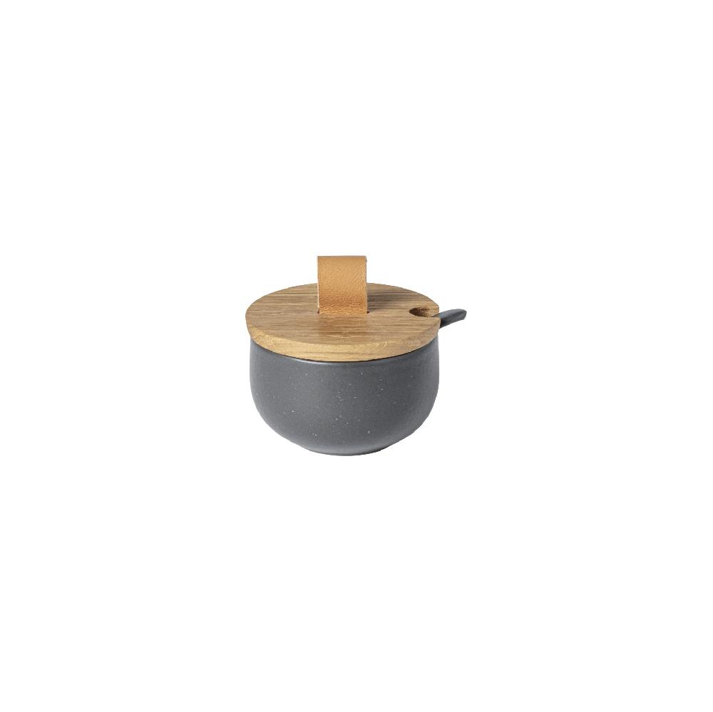 costa nova Sugar Bowl with Spoon and Wood Lid Pacifica by Casafina