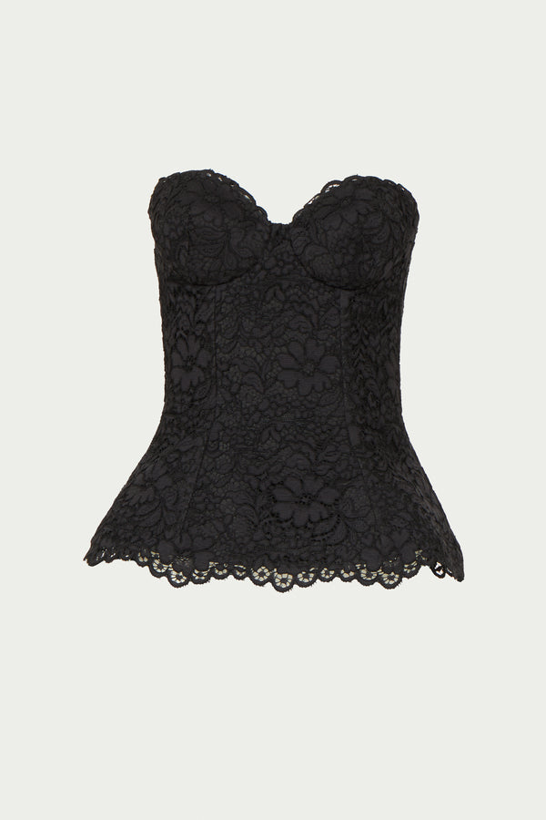 Costarellos Anka Corded Lace Bustier