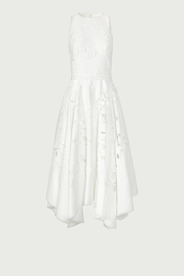 Costarellos Arianne Floral-Cut Lace Dress