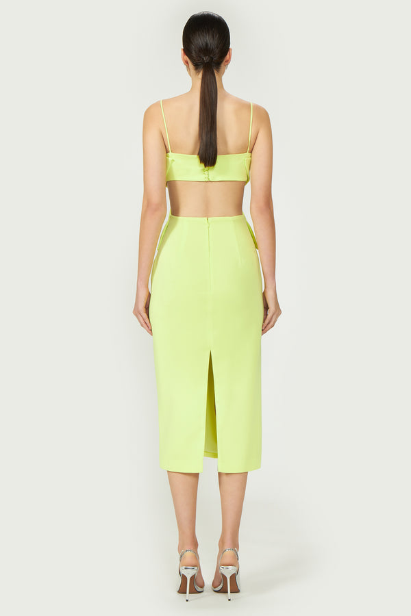 Costarellos Arina Cutout Crepe Dress