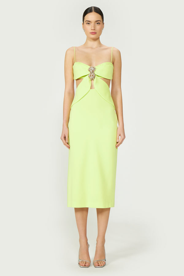 costarellos Arina Cutout Crepe Dress