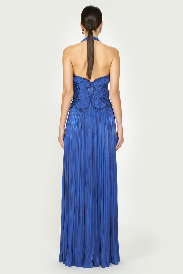 Costarellos Attina Lurex Georgette Gown