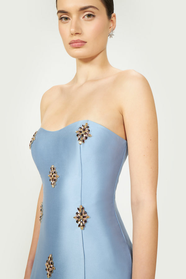 Costarellos Aurelia Mikado Strapless Gown