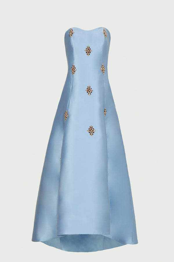 Costarellos Aurelia Mikado Strapless Gown