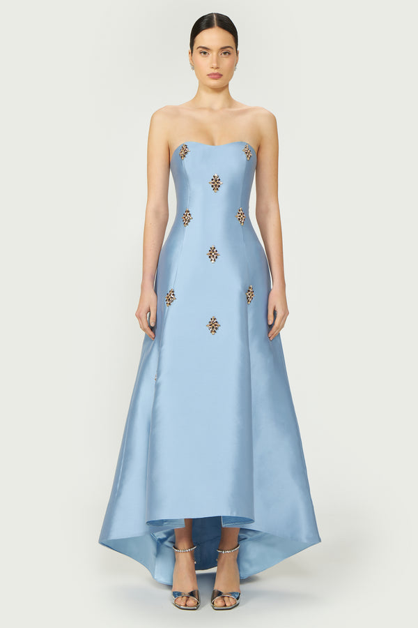 costarellos Aurelia Mikado Strapless Gown