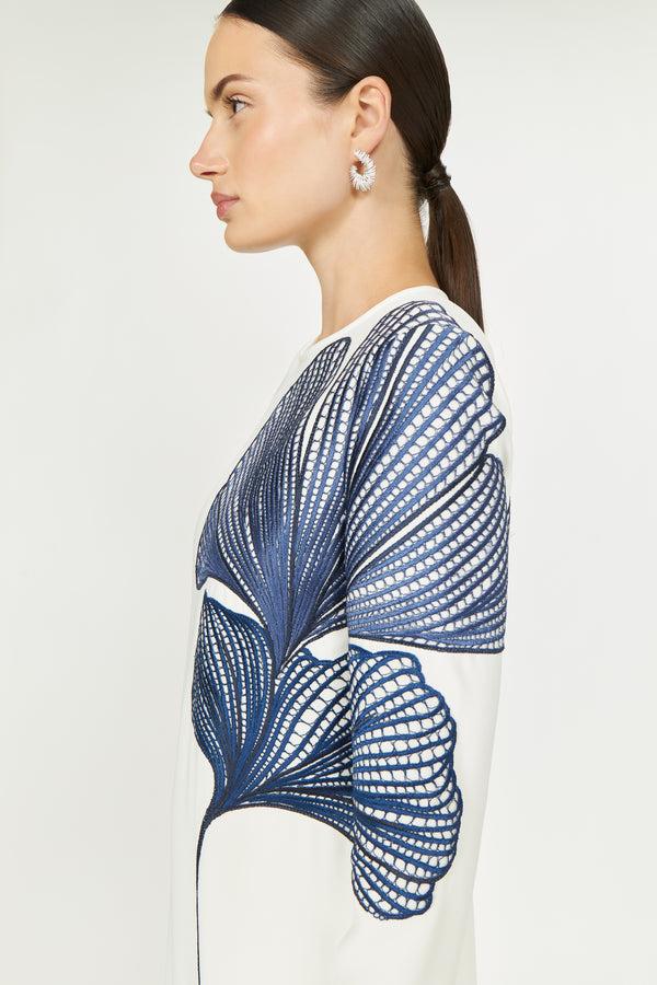 Costarellos Austie Crepe Column Gown