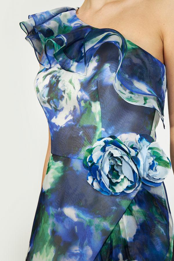 Costarellos Carmea Silk Organza Dress