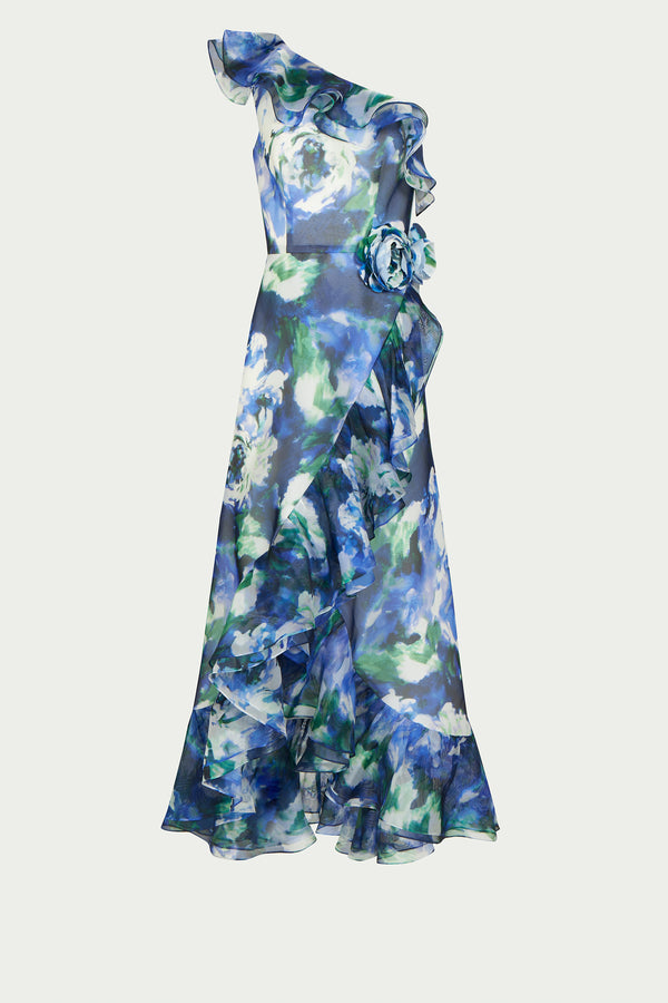 Costarellos Carmea Silk Organza Dress