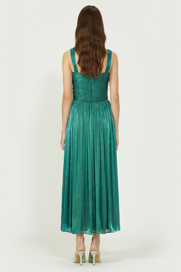 Costarellos Cavana Lurex Georgette Dress