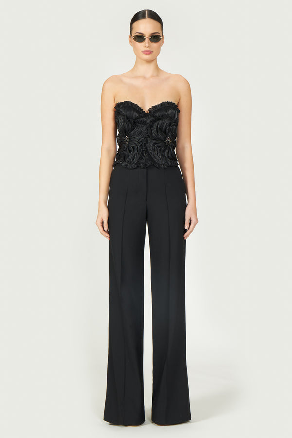 Costarellos Ezra Lurex Georgette Bustier