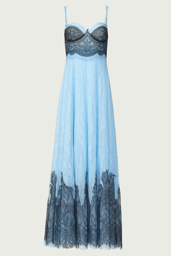 Costarellos Gallie Chantilly Lace Gown