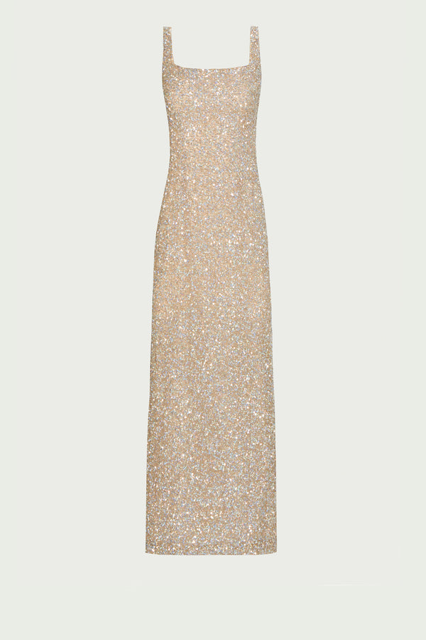 Costarellos Harper Sequin Column Dress