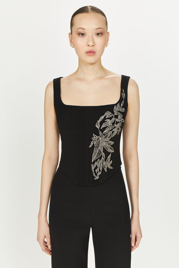 Costarellos Jaxine Crepe Bustier