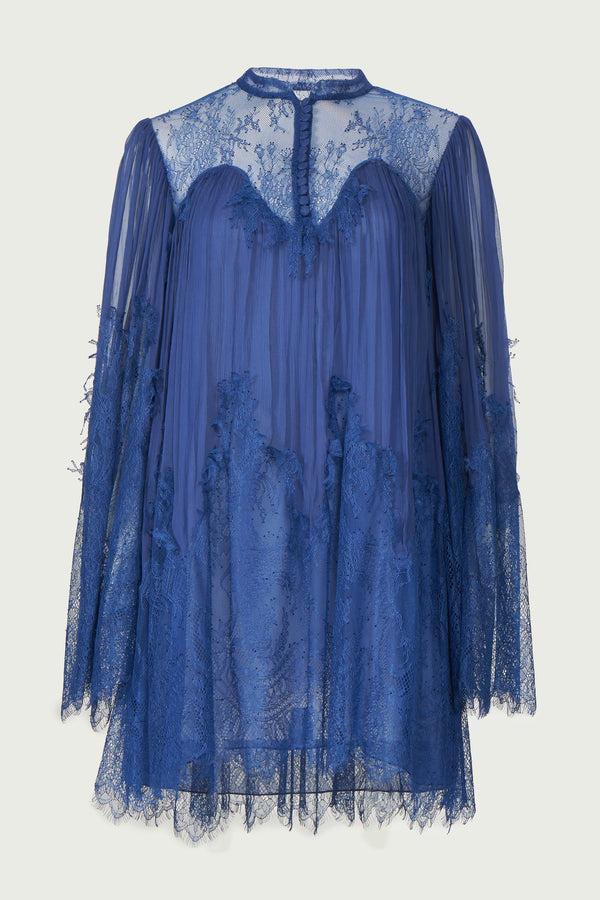 Costarellos Jorie Crinkled Silk Blouse