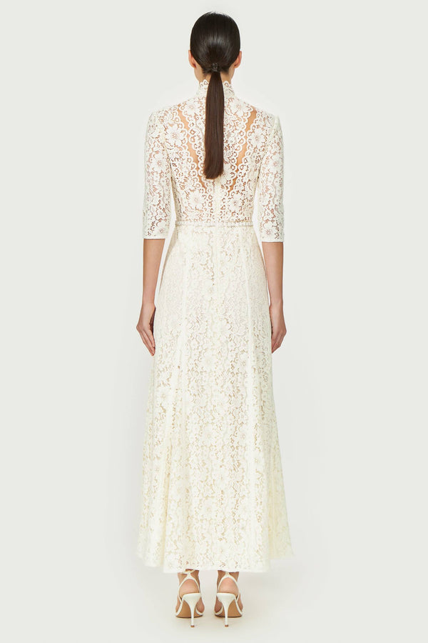 Costarellos Junia Corded Lace Gown