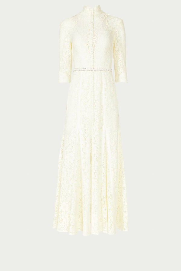 Costarellos Junia Corded Lace Gown