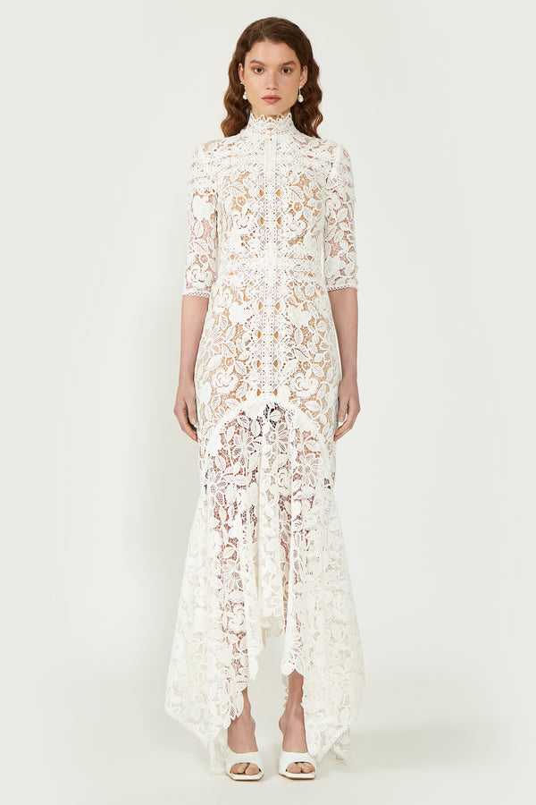 costarellos Kalissa Guipure Lace Dress