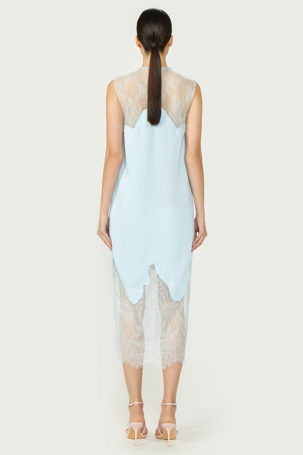 Costarellos Keeva Crystal Crepe Dress