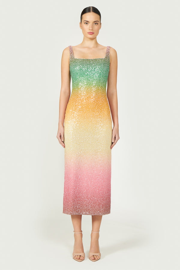 costarellos Leela Sequin Midi Dress