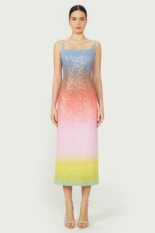 costarellos Leela Sequin Midi Dress