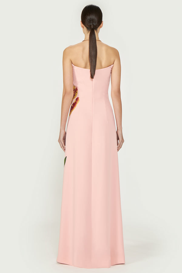 Costarellos Margita Crepe Strapless Gown