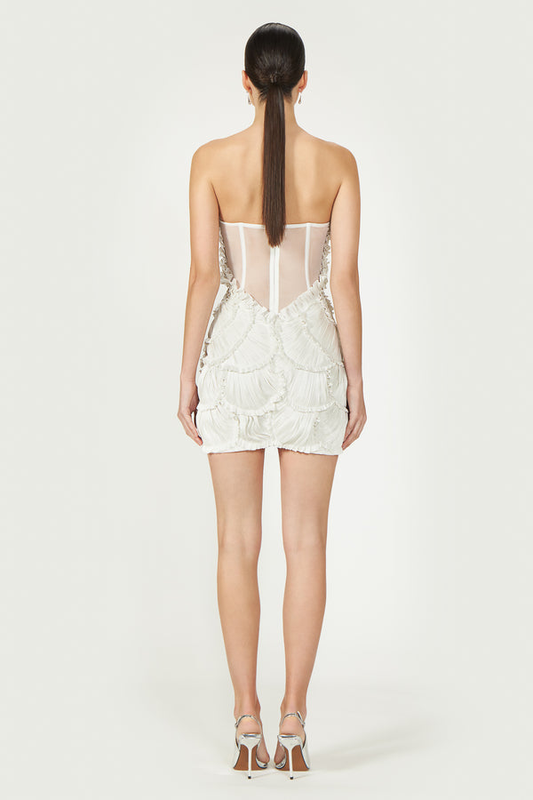 Costarellos Marica Lurex Georgette Mini Dress