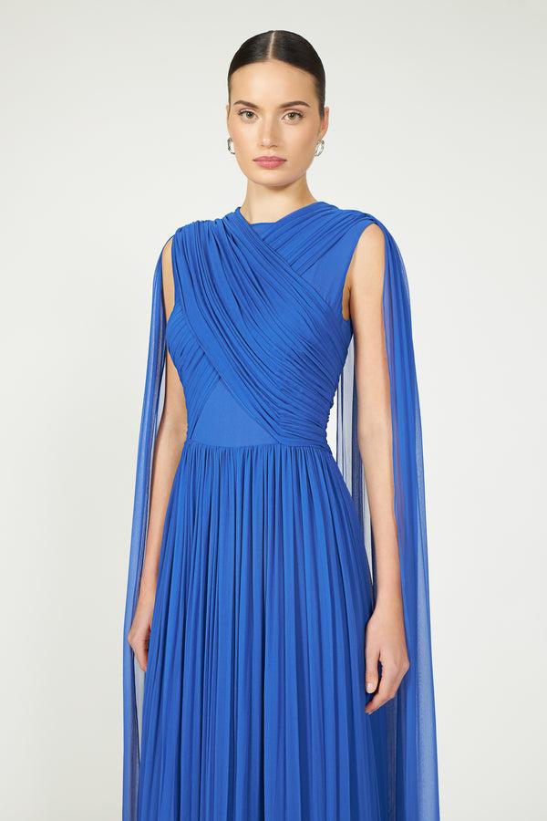 Costarellos Seva Silk Georgette Gown