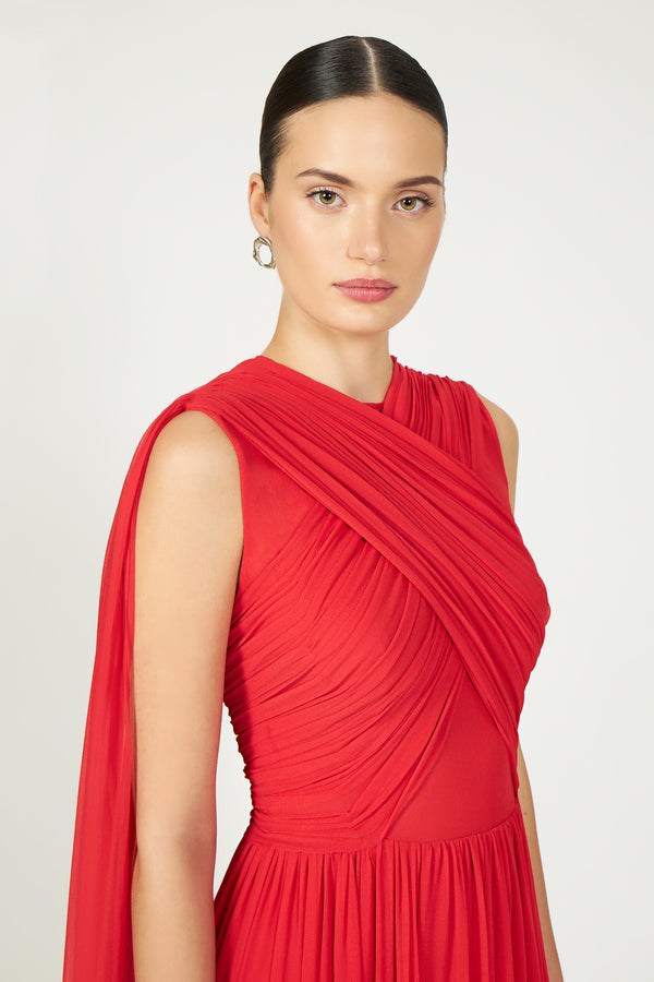 Costarellos Seva Silk Georgette Gown