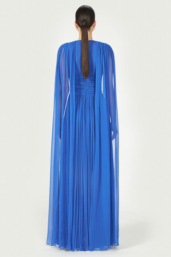 Costarellos Seva Silk Georgette Gown