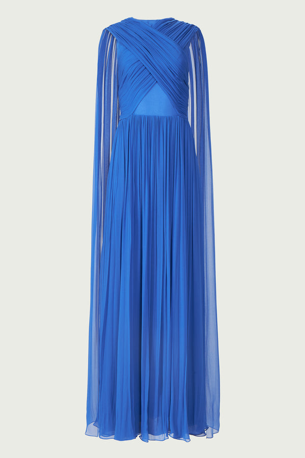 Costarellos Seva Silk Georgette Gown