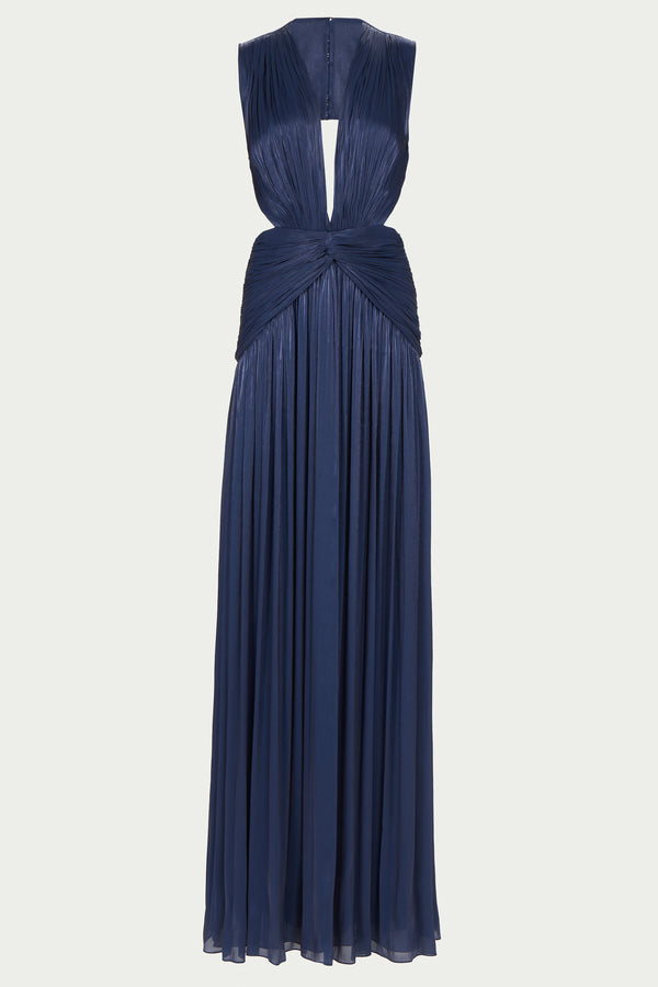 Costarellos Silla Lurex Georgette Gown