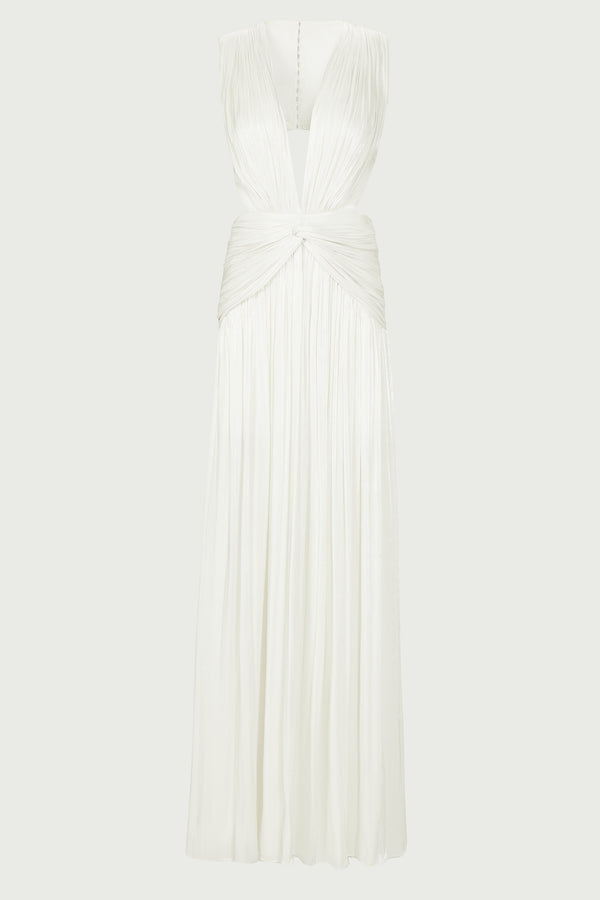 Costarellos Silla Lurex Georgette Gown