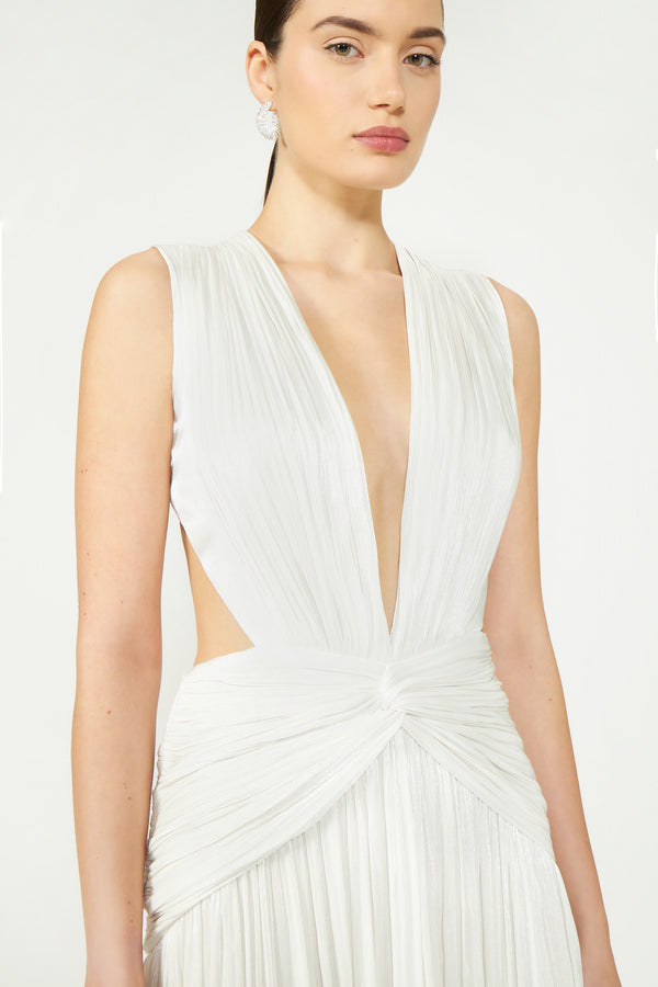 Costarellos Silla Lurex Georgette Gown