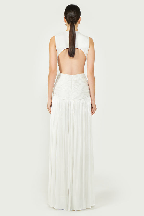 Costarellos Silla Lurex Georgette Gown