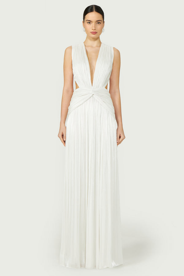 costarellos Silla Lurex Georgette Gown
