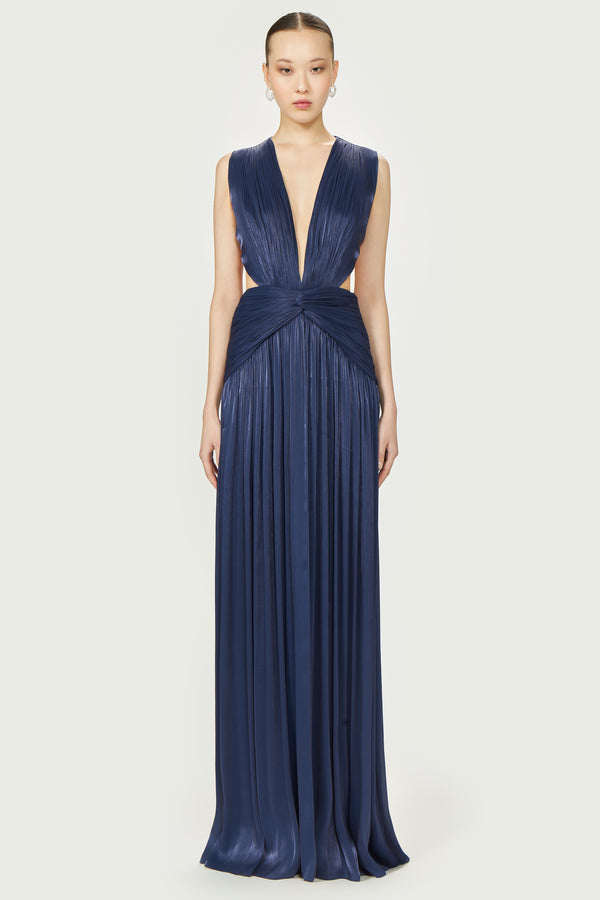 costarellos Silla Lurex Georgette Gown