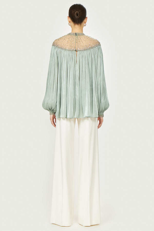 Costarellos Timea Lurex Georgette Blouse