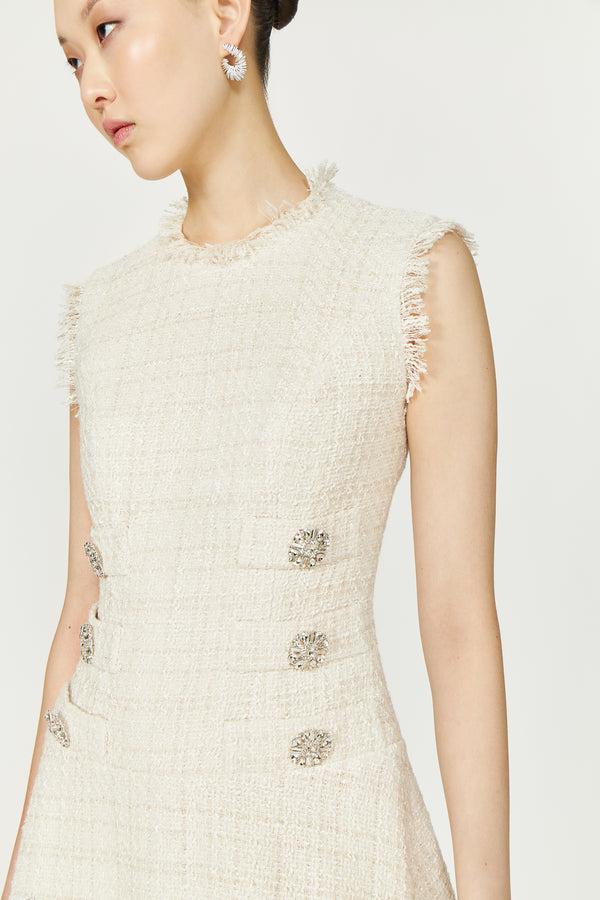 Costarellos Villie Lurex Tweed Mini Dress