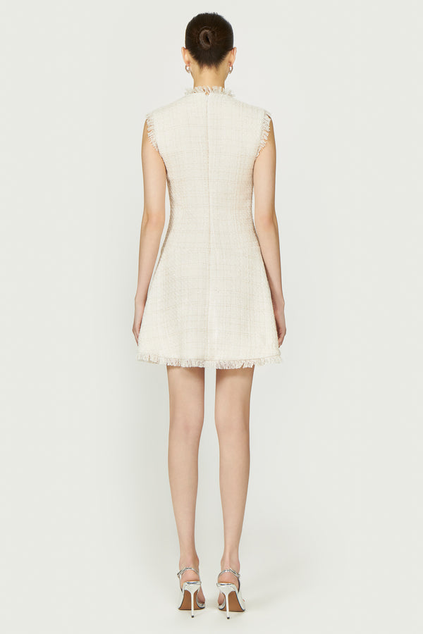 Costarellos Villie Lurex Tweed Mini Dress