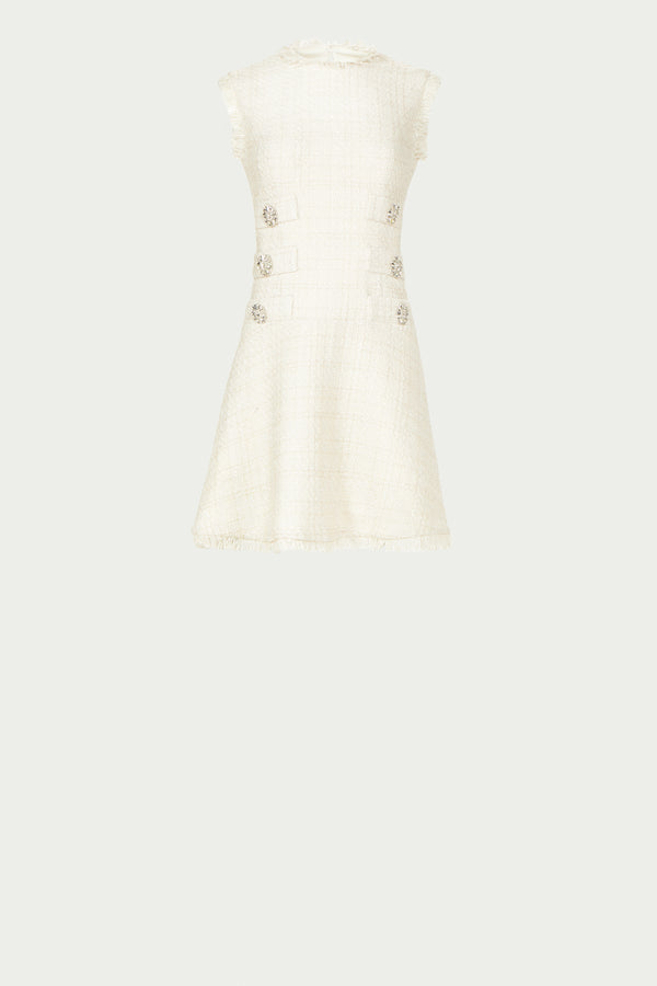 Costarellos Villie Lurex Tweed Mini Dress