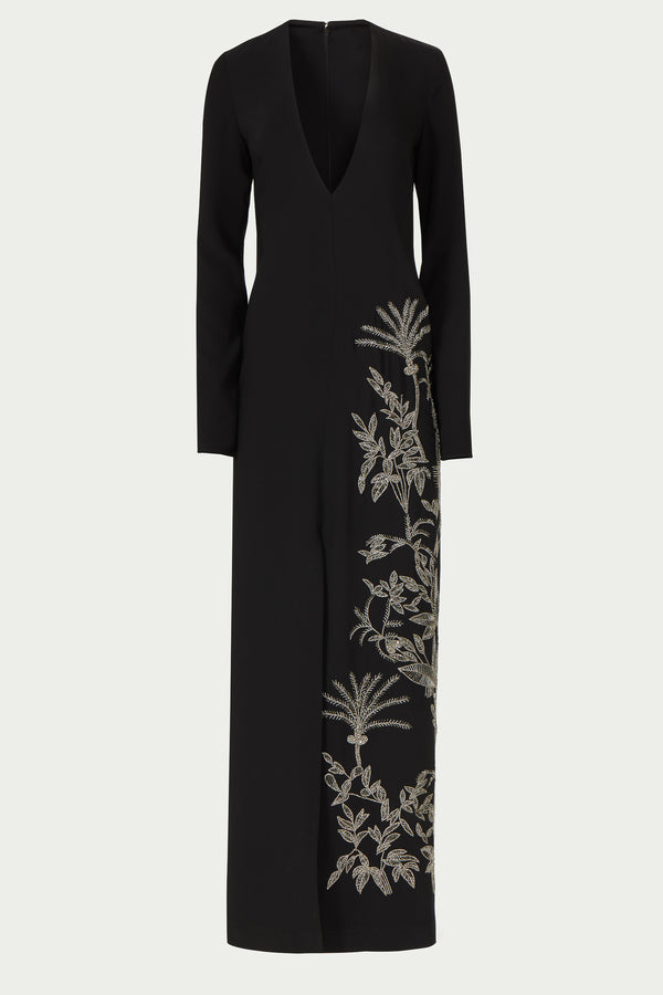 Costarellos Vita Crepe Column Gown