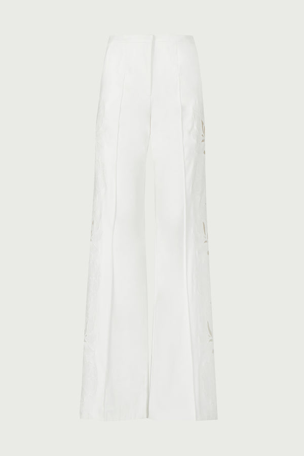 Costarellos Yana Floral-Cut Lace Trousers